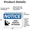 Signmission Steep Drop Off No Passage Sign With Symbol, 5 in W x Rectangle, Vinyl Decal OS-2PACK-NS-D-35-L-18455 - alternate 3